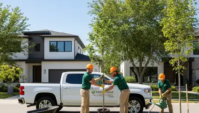 Arborists planting new trees in Cincinnati, OH for expert tree installation and landscape service